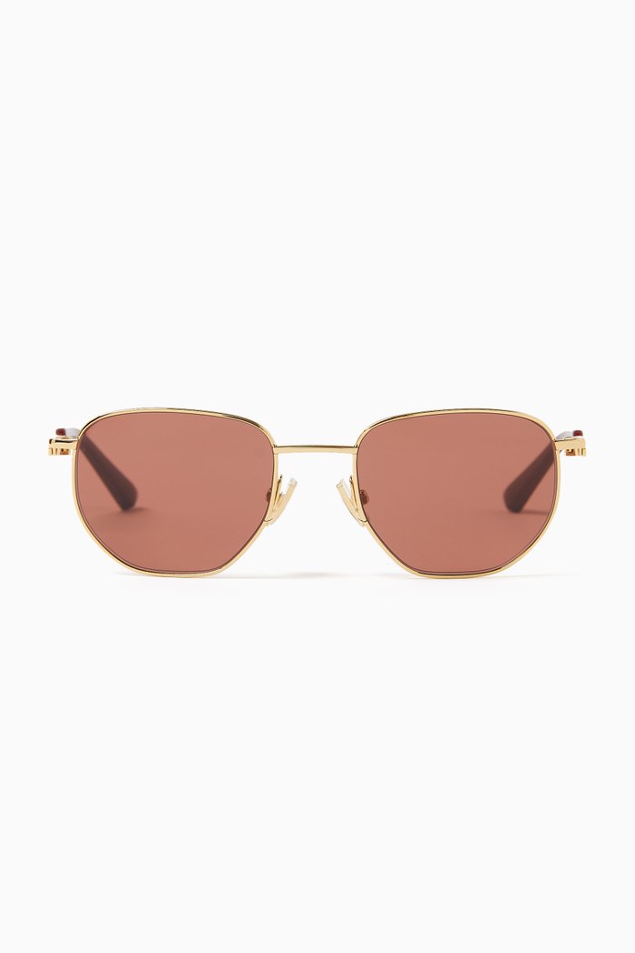

Aviator Sunglasses in Metal, Gold