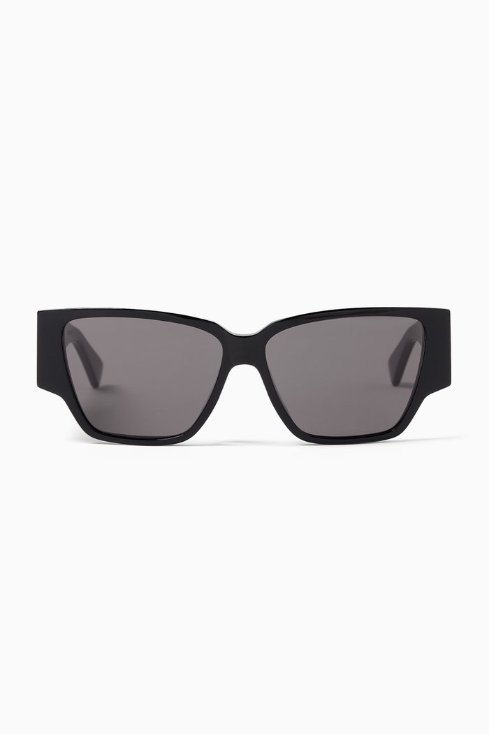 

Square Sunglasses in Recycled Acetate, Black