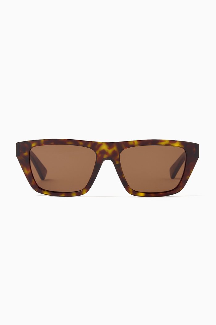 

Square Sunglasses in Recycled Acetate, Brown