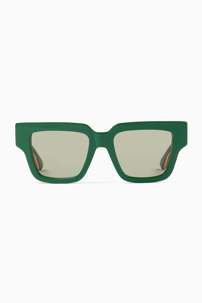 

Cat-eye Sunglasses in Acetate, Green