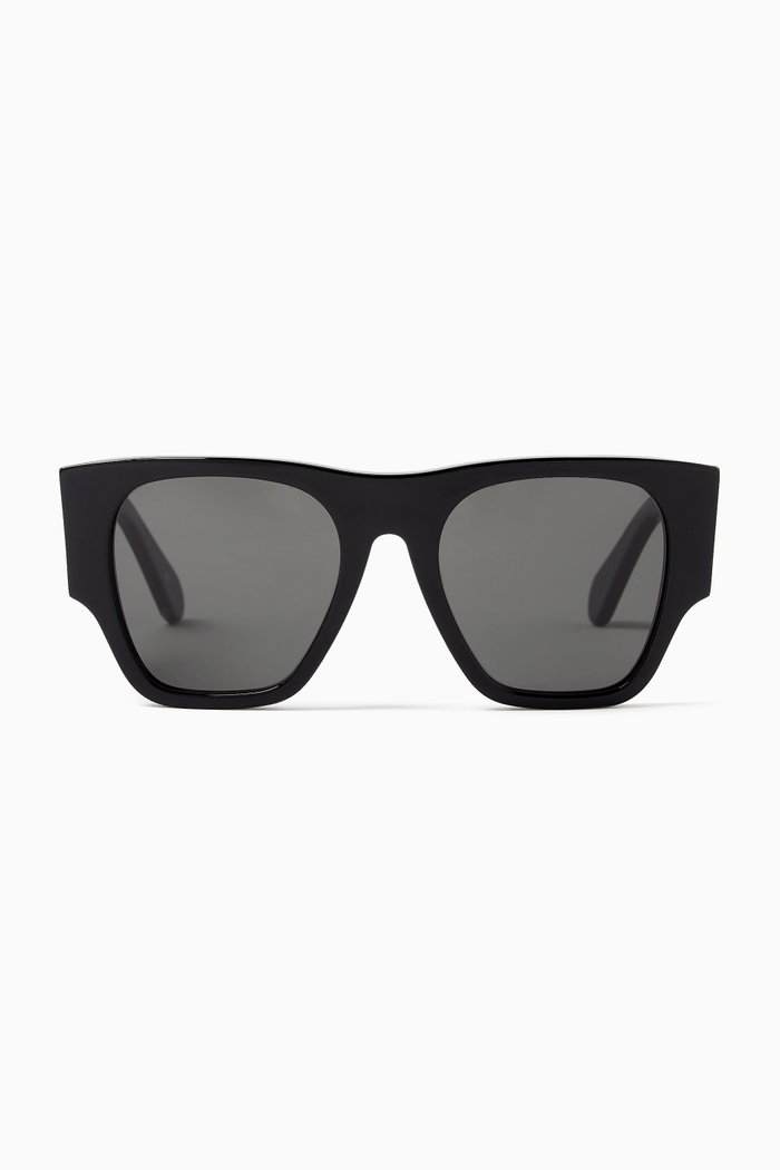 

Square Sunglasses in Recycled Acetate, Black
