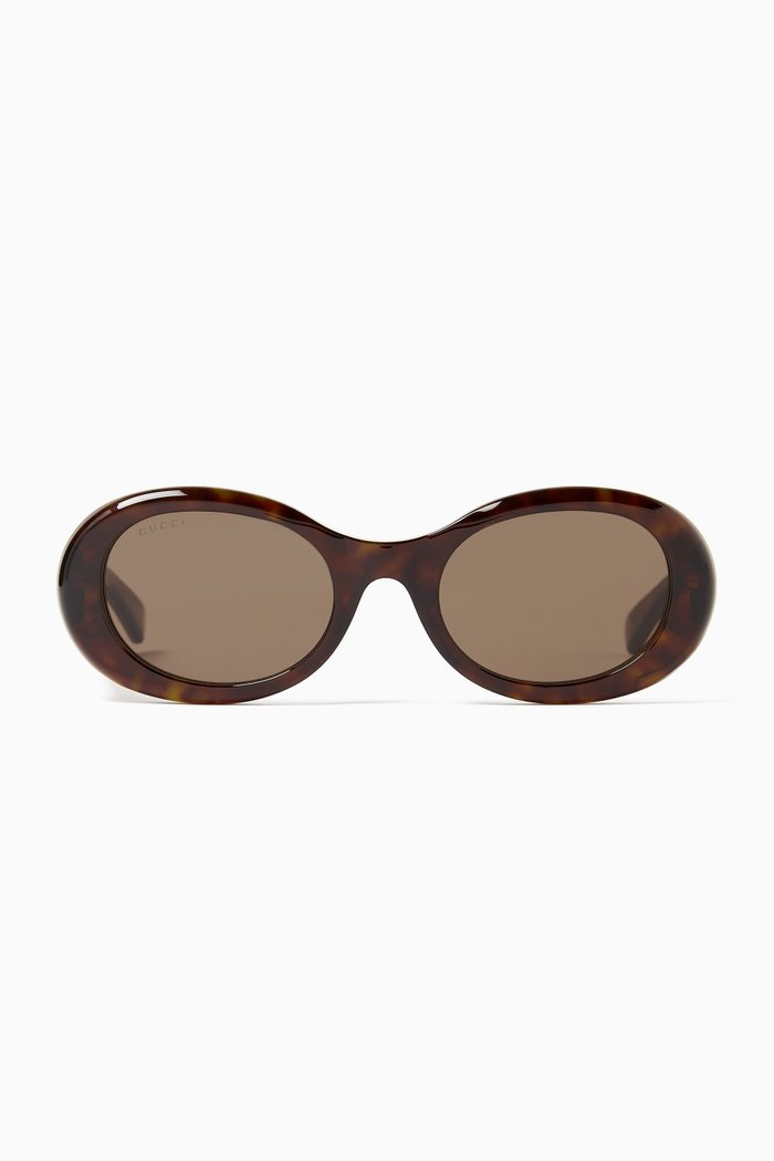 

Round Sunglasses in Recycled Acetate, Brown