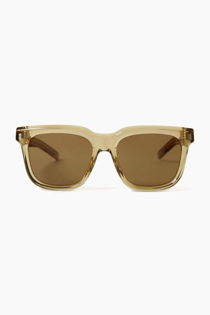 

Rectangle Sunglasses in Recycled Acetate, Yellow
