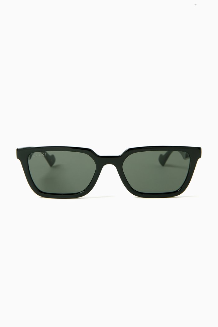 

Rectangle Sunglasses in Injection, Black