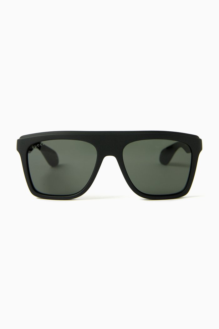 

Rectangle Sunglasses in Injection, Black