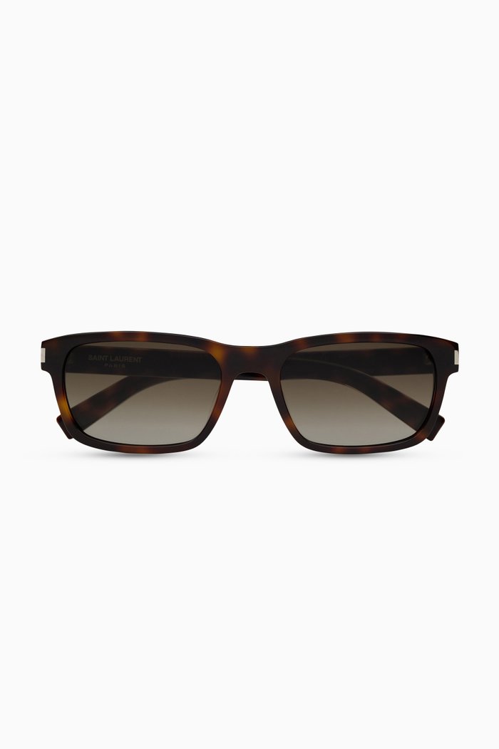 

Rectangular Sunglasses in Recycled Acetate, Brown