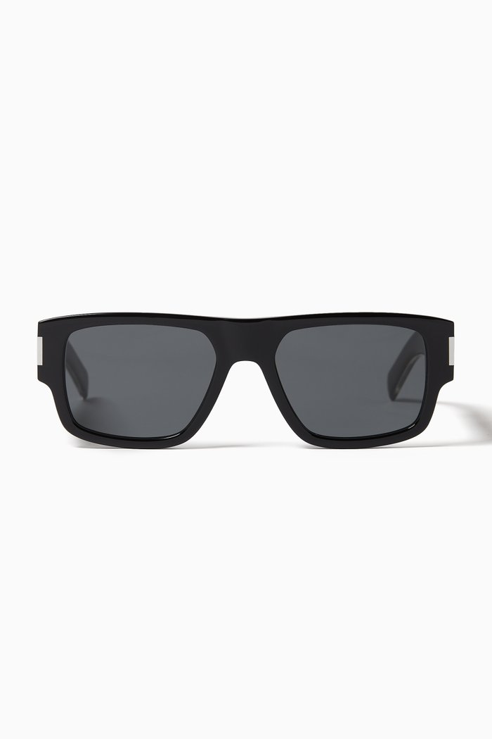 

Square Sunglasses in Recycled Acetate, Black
