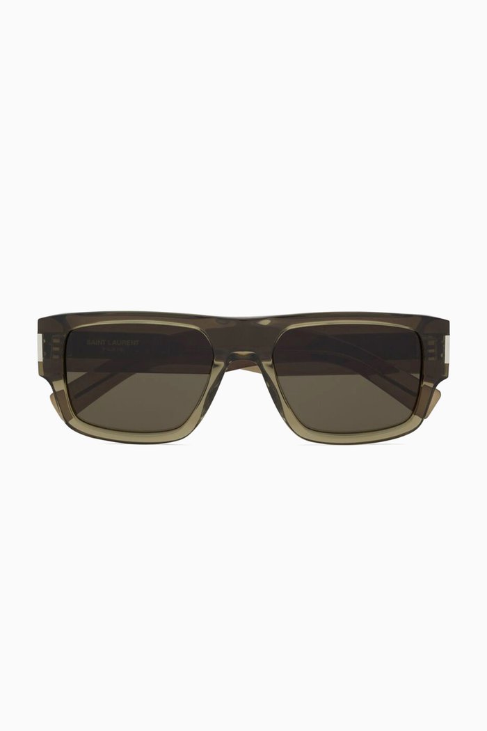 

Rectangle Sunglasses in Recycled Acetate, Green