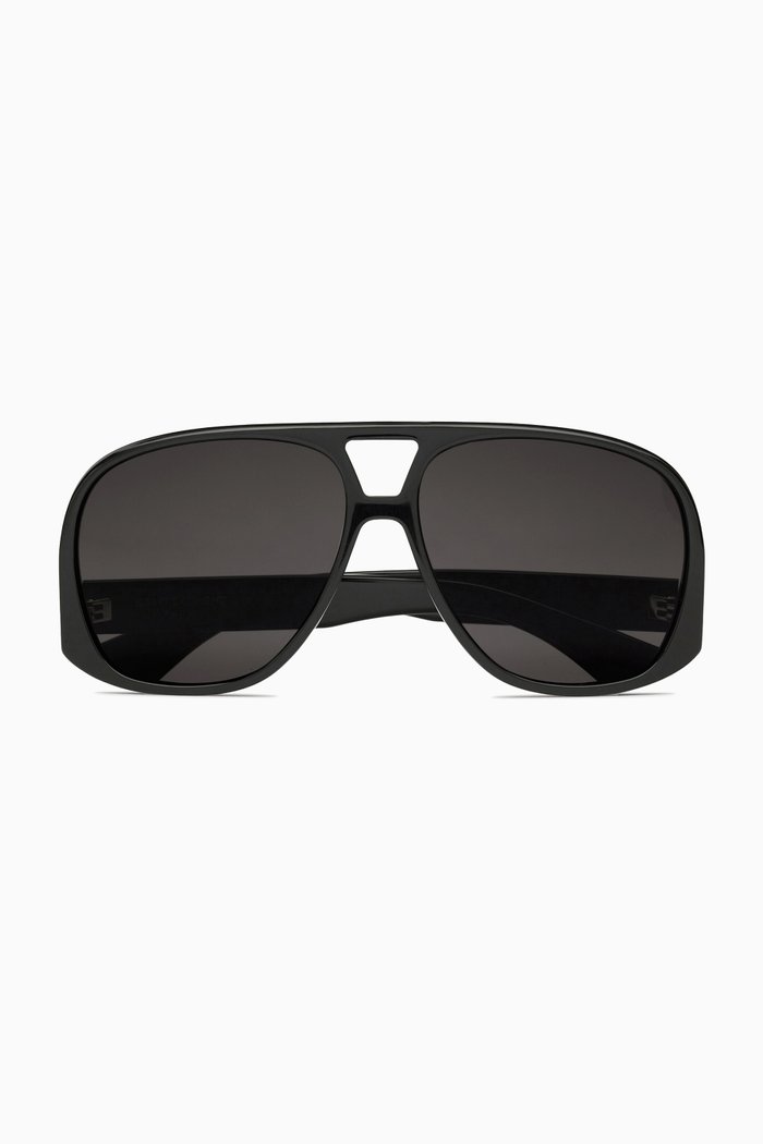

Solace Aviator Sunglasses in Acetate, Black