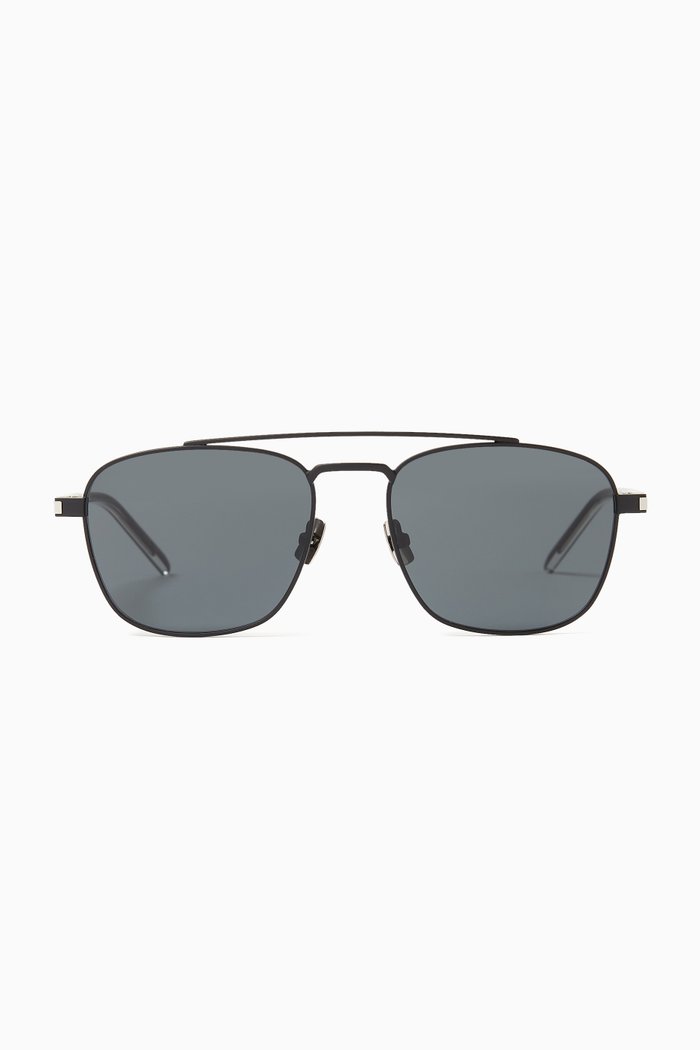 

Aviator Sunglasses in Metal, Black