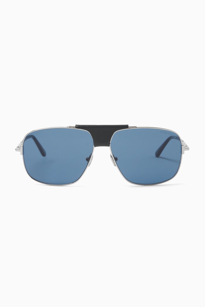 

Aviator Sunglasses in Metal, Blue