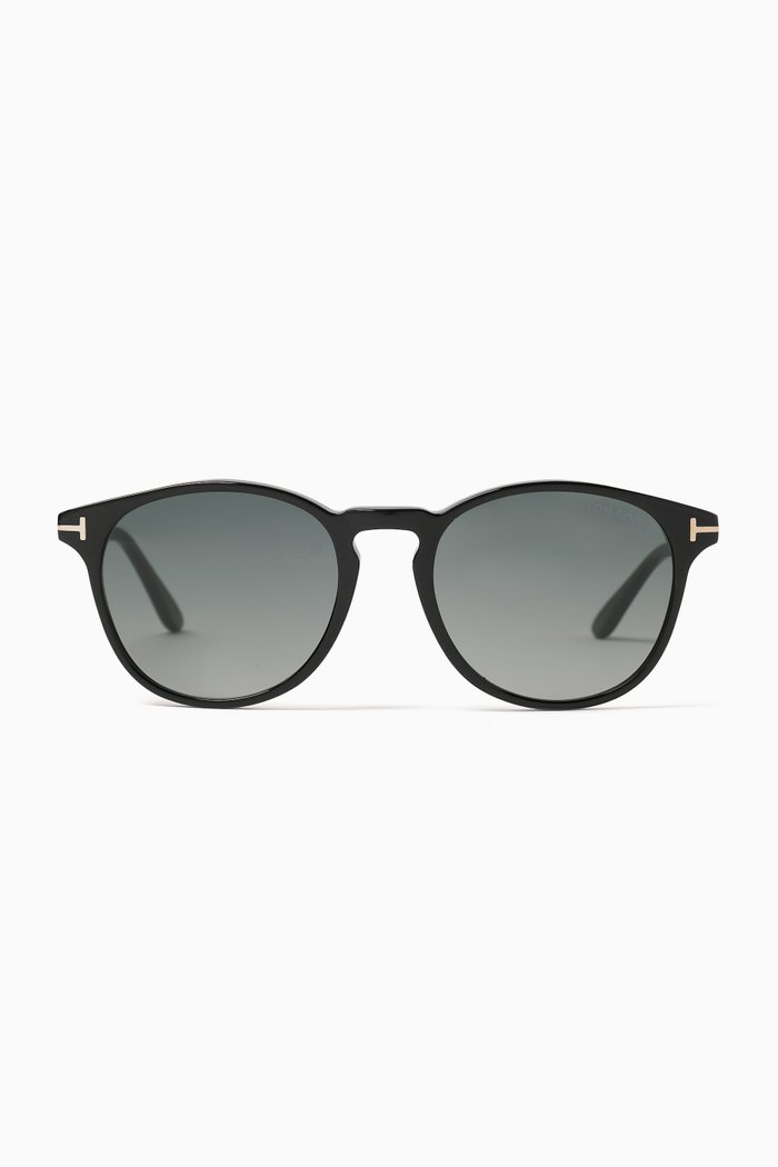 

Round Sunglasses in Acetate, Black