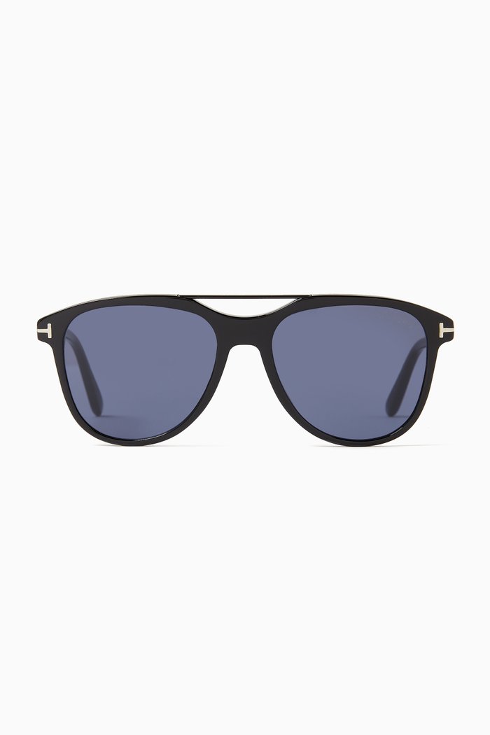 

D-frame Sunglasses in Acetate, Black