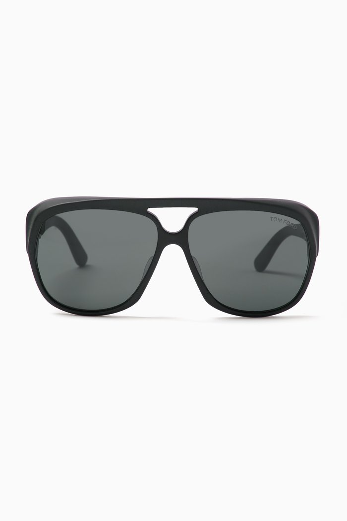 Jayden Pilot Sunglasses in Acetate, Black