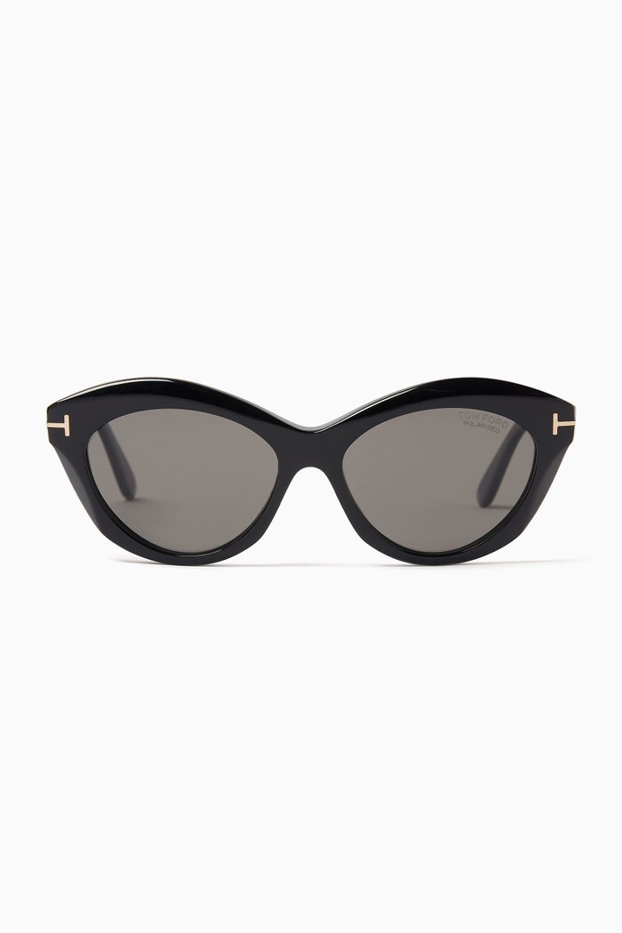 

Toni Cat-eye Sunglasses in Acetate, Black