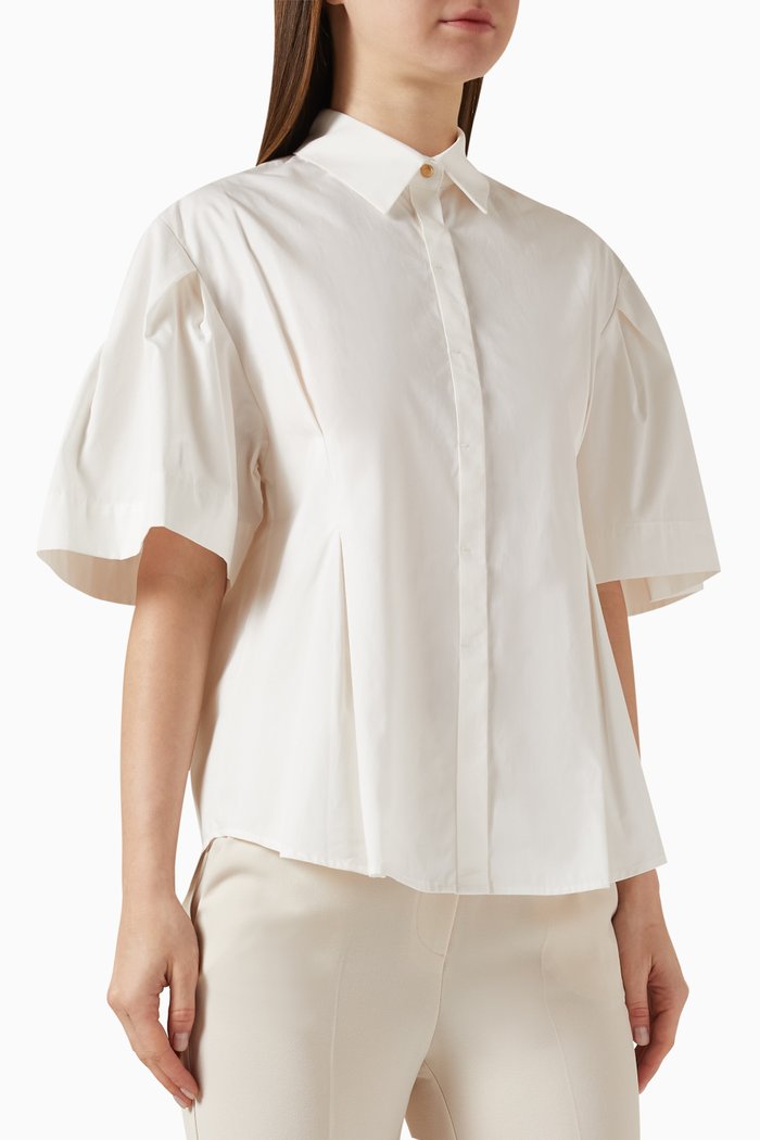 

Flared Oversized Shirt in Cotton, Neutral