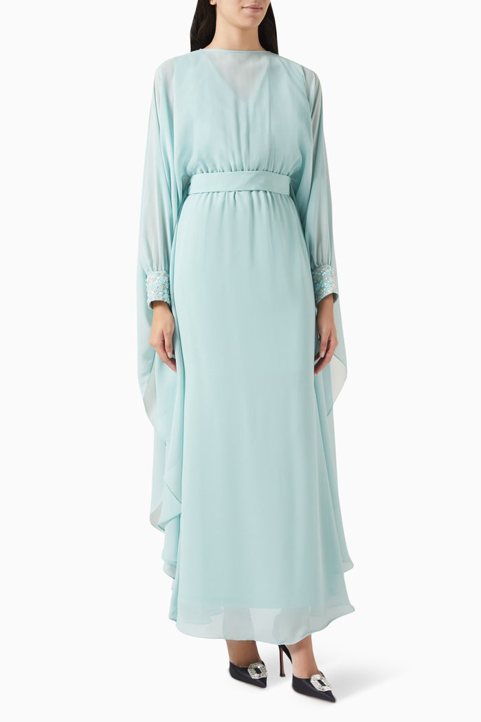 

Cape-style Dress, Green