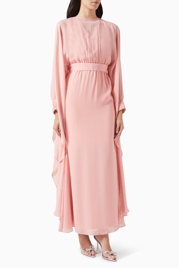 

Cape-style Dress, Pink
