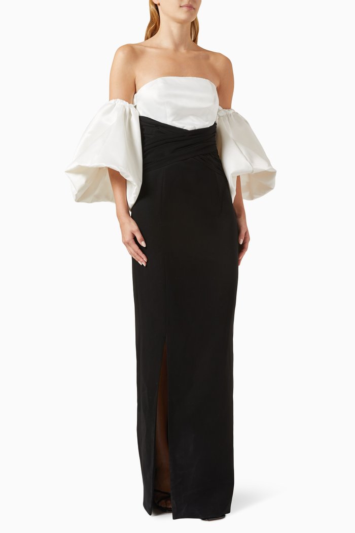 

Lily Off-shoulder Maxi Dress, Black