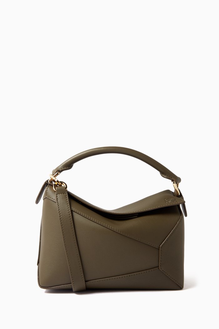 

Small Puzzle Edge Bag in Classic Calfskin, Green