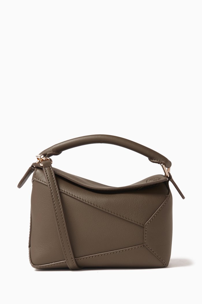 

Mini Puzzle Edge Bag in Classic Calfskin, Green