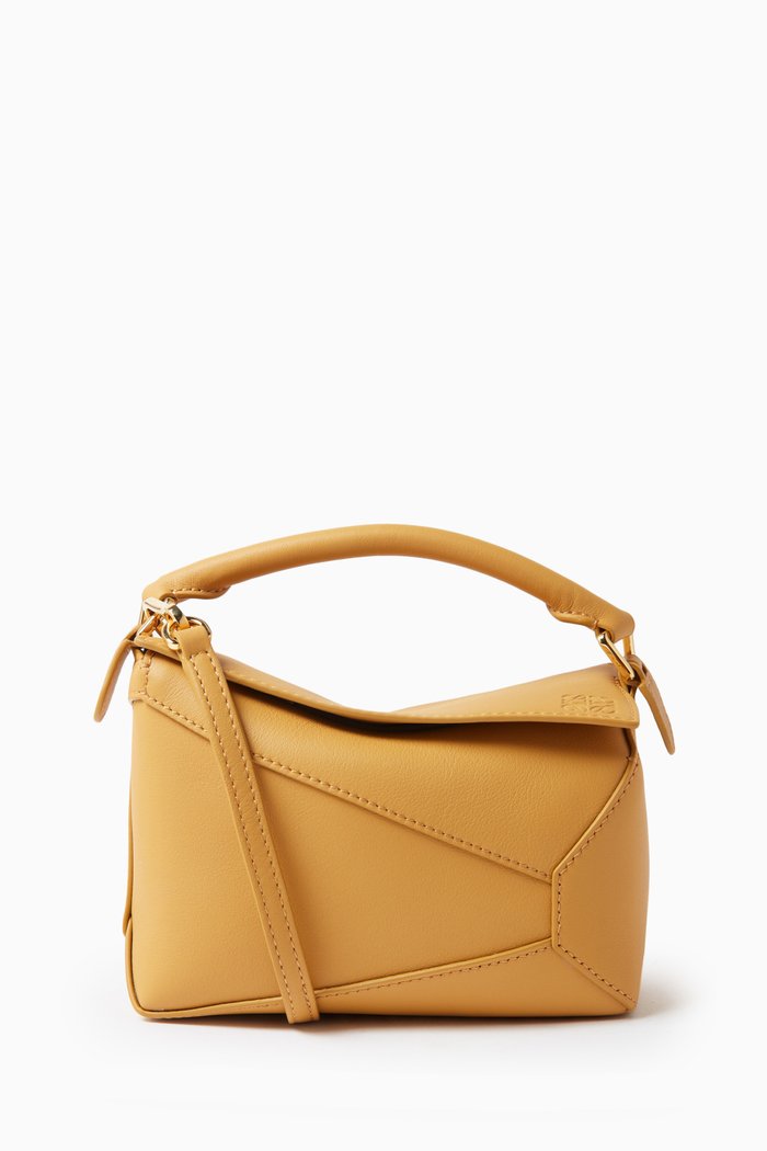 

Mini Puzzle Edge Bag in Classic Calfskin, Neutral