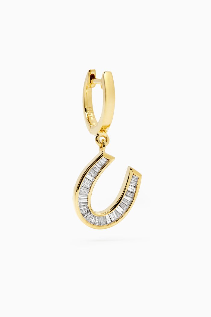 

Horseshoe Diamond Single Earring in 18kt Gold, Yellow