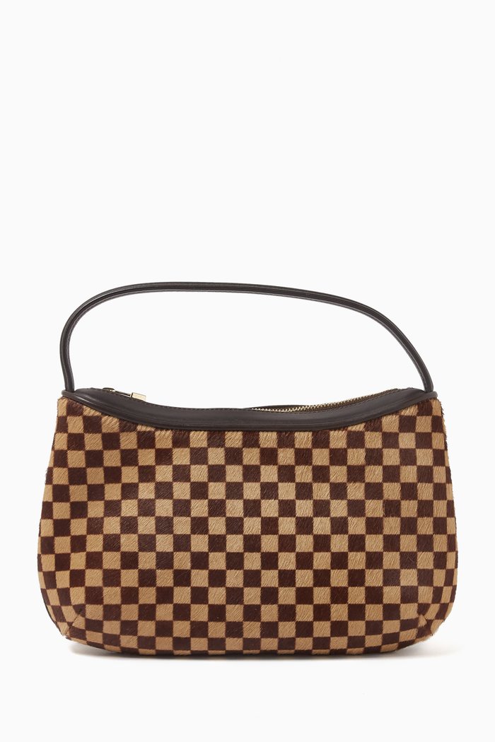 Damier Monogram Top-handle Bag in Calfskin, Multicolour