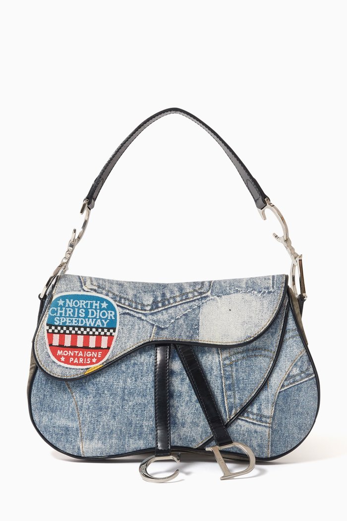 

Speedway Saddle Bag in Double Denim, Blue