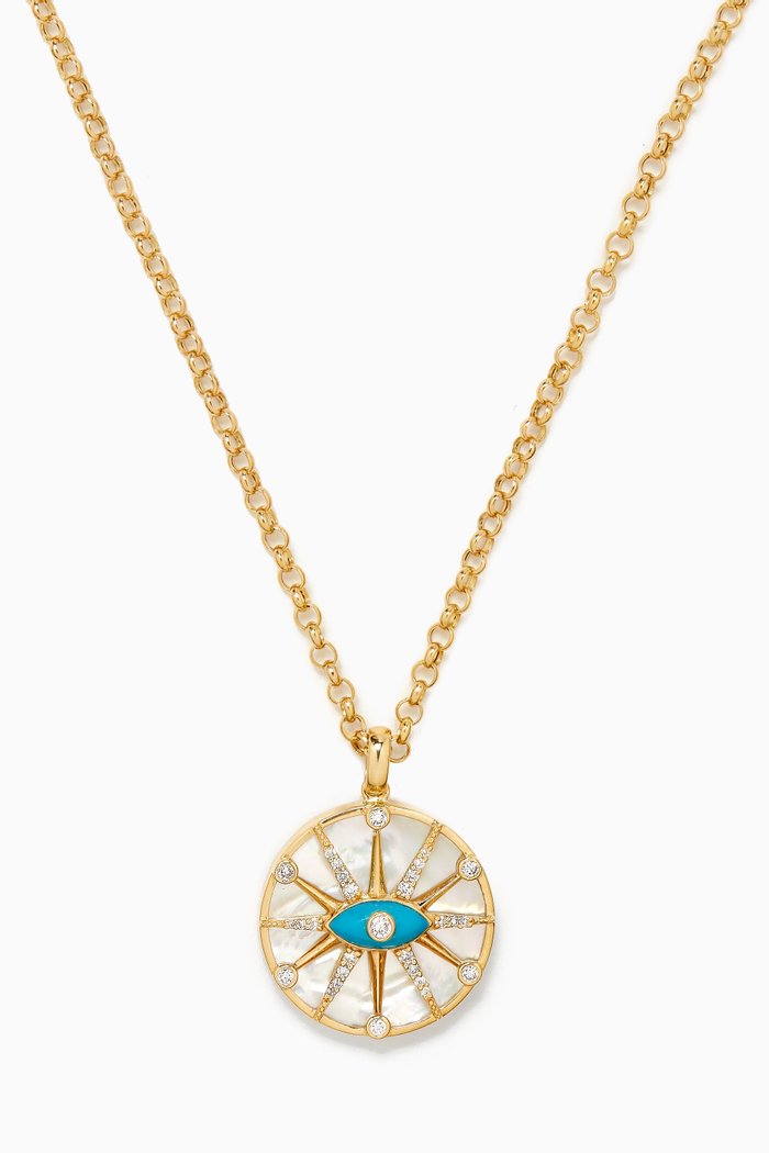 Small O`Hara Eye Necklace in 18kt Gold, Yellow