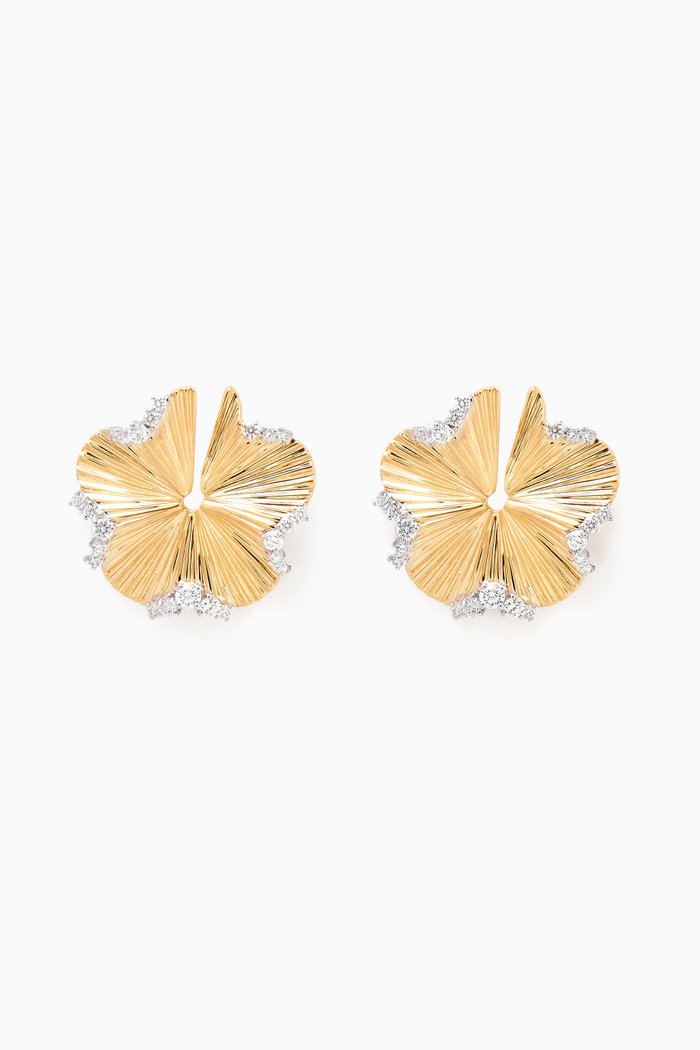 

Small Alektra Floral Earrings in 18kt Gold, Yellow