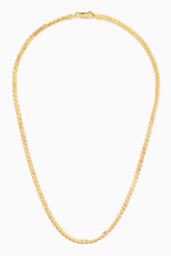 

Serpentine Chain Necklace in 14kt Gold Vermeil, Yellow