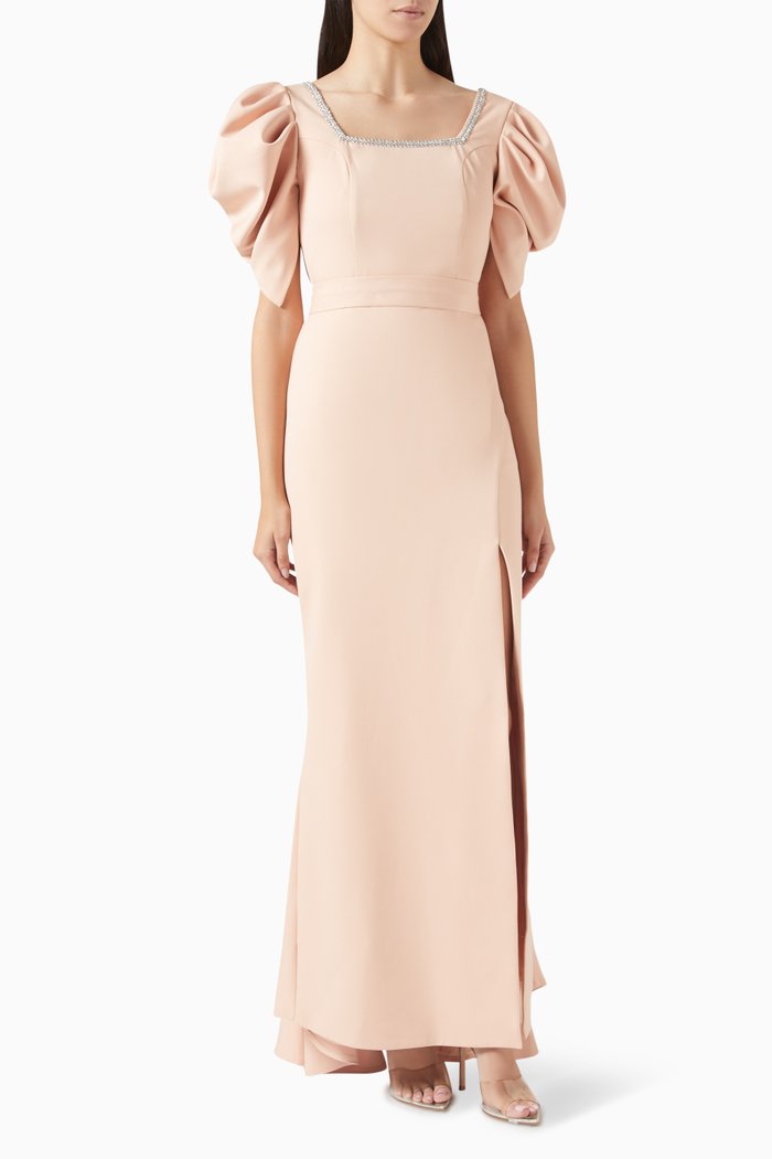 Crystal-embellished Maxi Dress, Pink