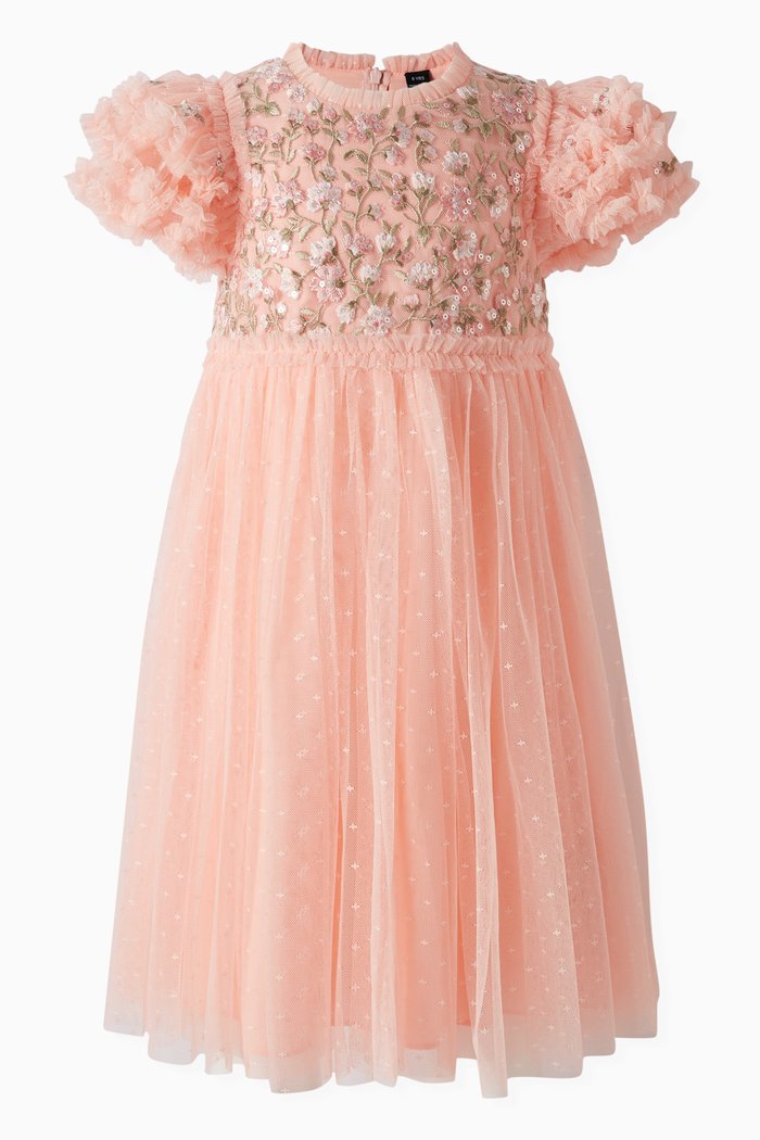 

Posy Bodice Dress in Recycled Polyester, Orange