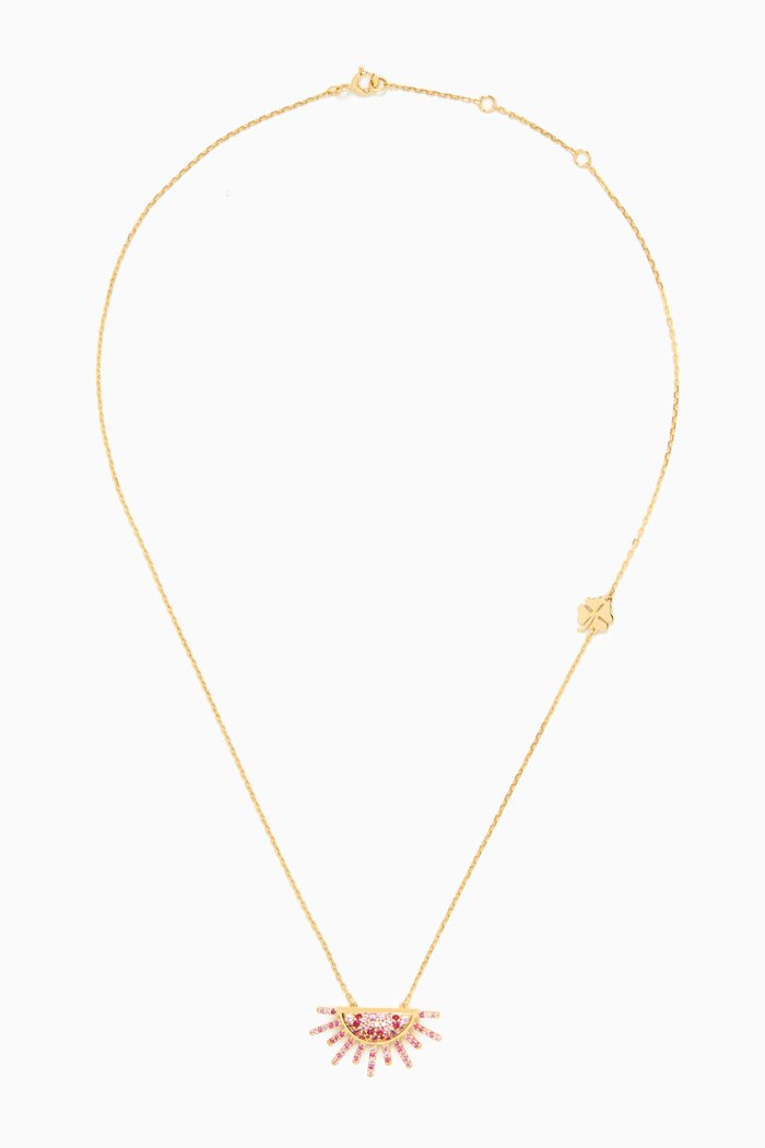 

So Precious Sunrise Madness Pink Sapphire Necklace in 18kt Gold, Yellow