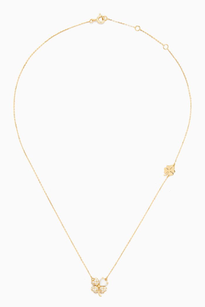 

So Precious Clover Diamond Necklace in 18kt Gold, White