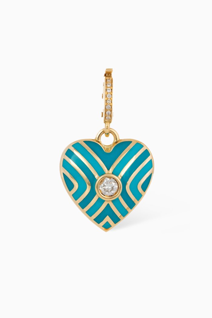 

Amina Heart Diamond Pendant in 18kt Gold, Yellow