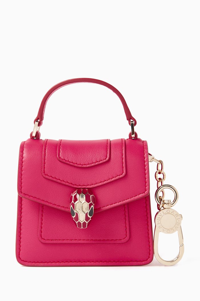 

Micro Serpenti Forever Bag in Leather, Pink