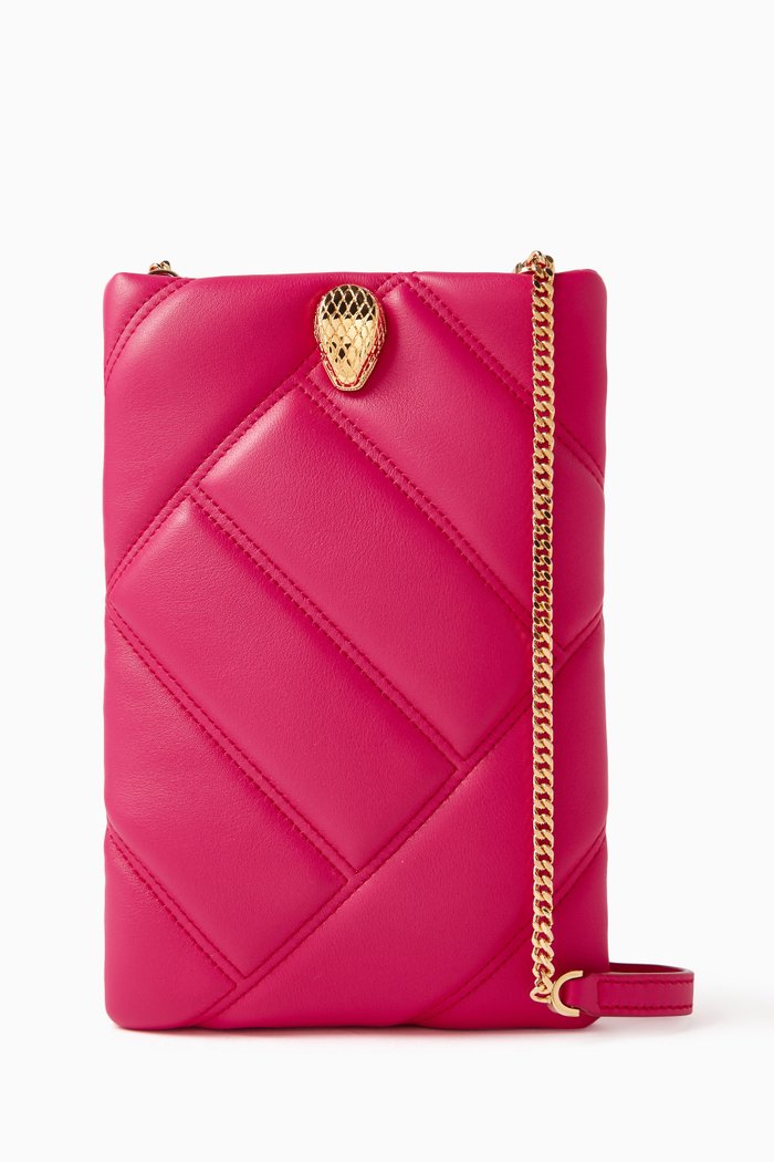 

Serpenti Cabochon Phone Case in Matelasse Leather, Pink
