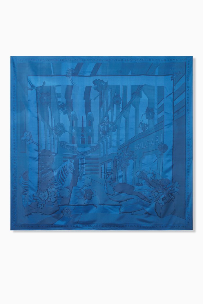 

Solid Wonders Scarf in Silk, Blue