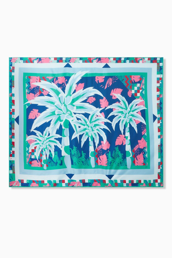 

Palm Tree Sarong in Silk-twill, Multicolour