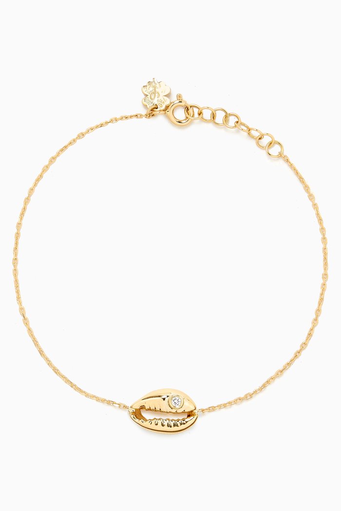 

Mini Cowrie Diamond Bracelet in 18kt Gold, Yellow