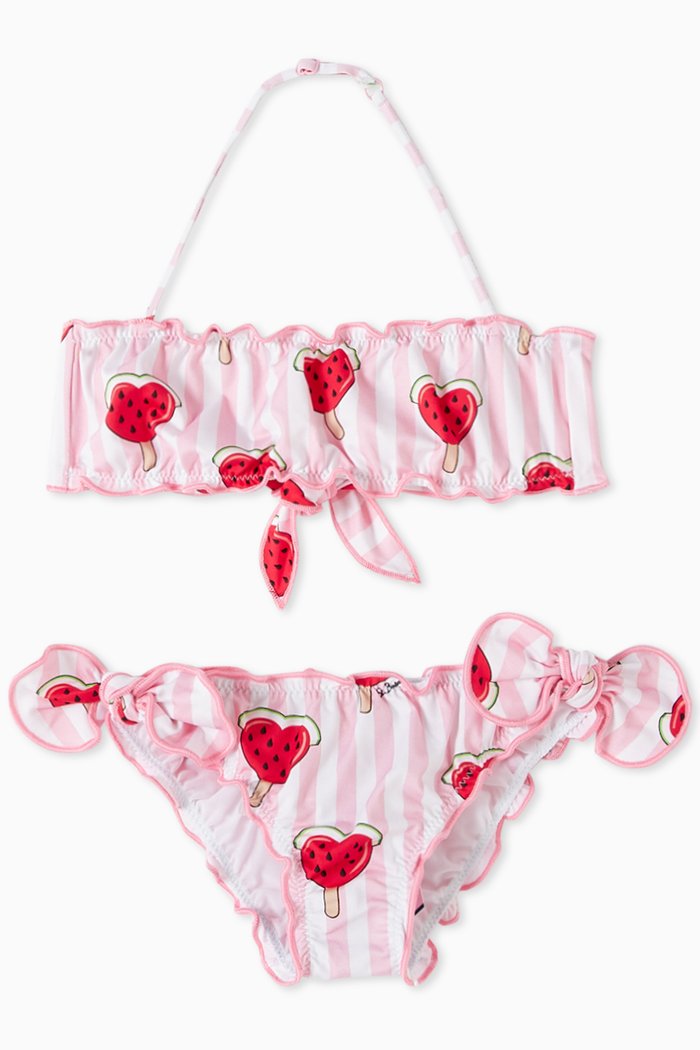 

Graphic-print Two-piece Swimsuit in Stretch Nylon, Yellow