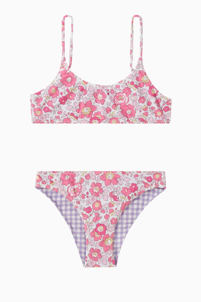 

Betsy 2091 Vichy Double Two-piece Swimsuit in Stetch Nylon, Multicolour