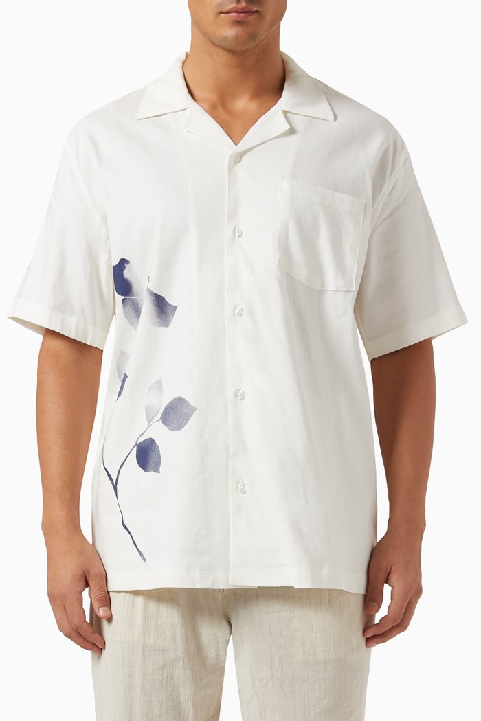 

Canty Floral Impressions Shirt in Linen-blend, Multicolour