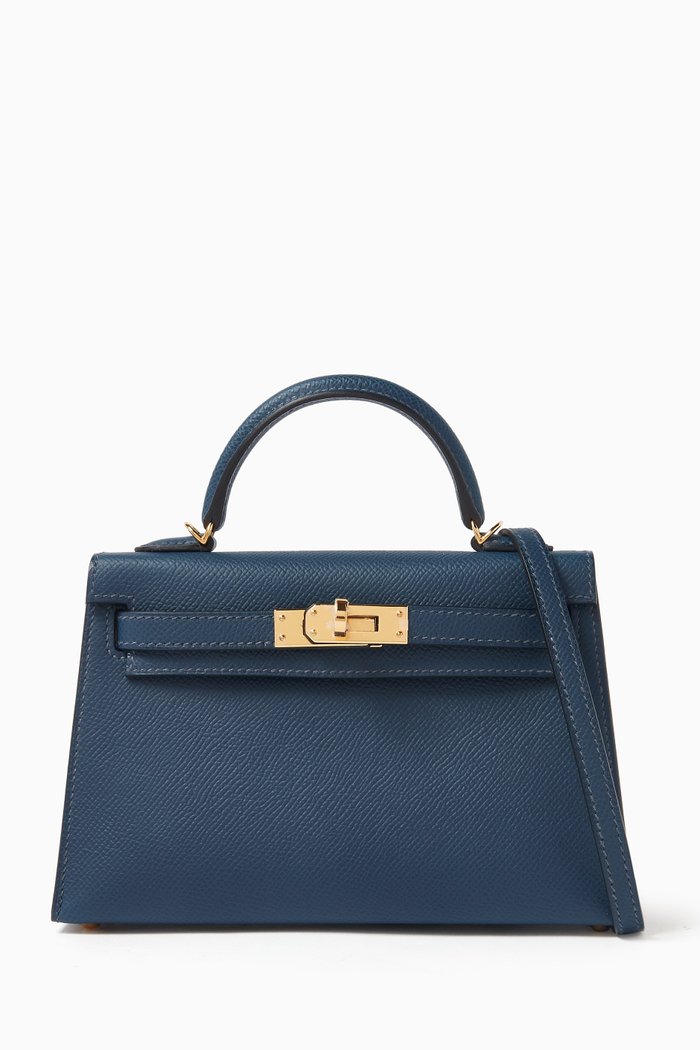 

Kelly 20 Bleu Prusse in Epsom Leather & Gold Hardware, Blue