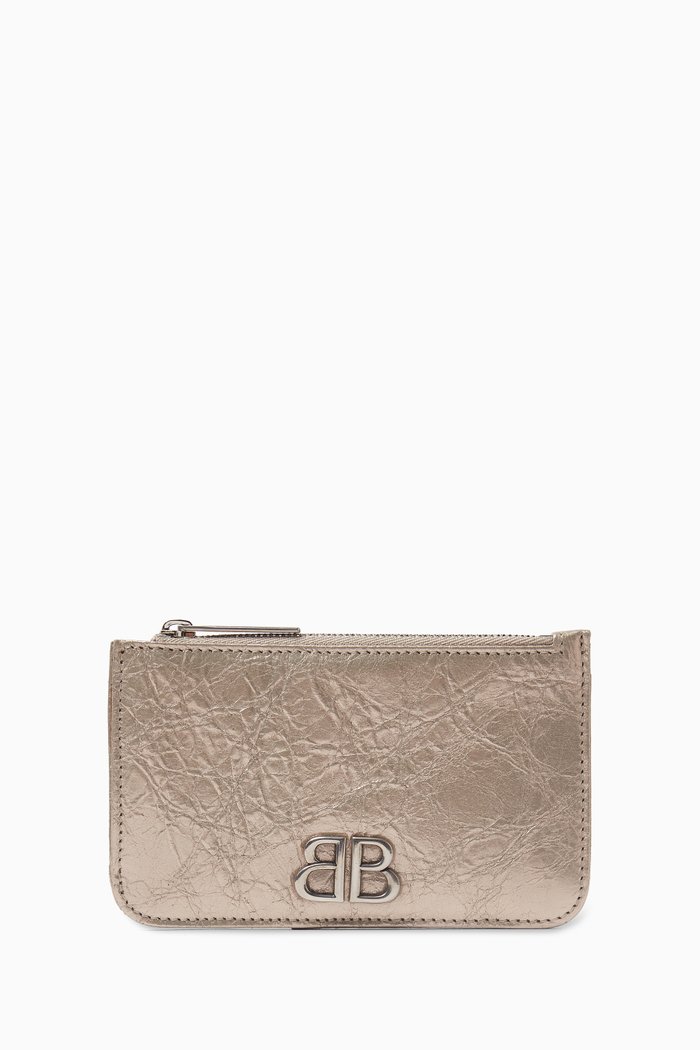 

Monaco Long Coin Holder in Arena Lambskin, Neutral