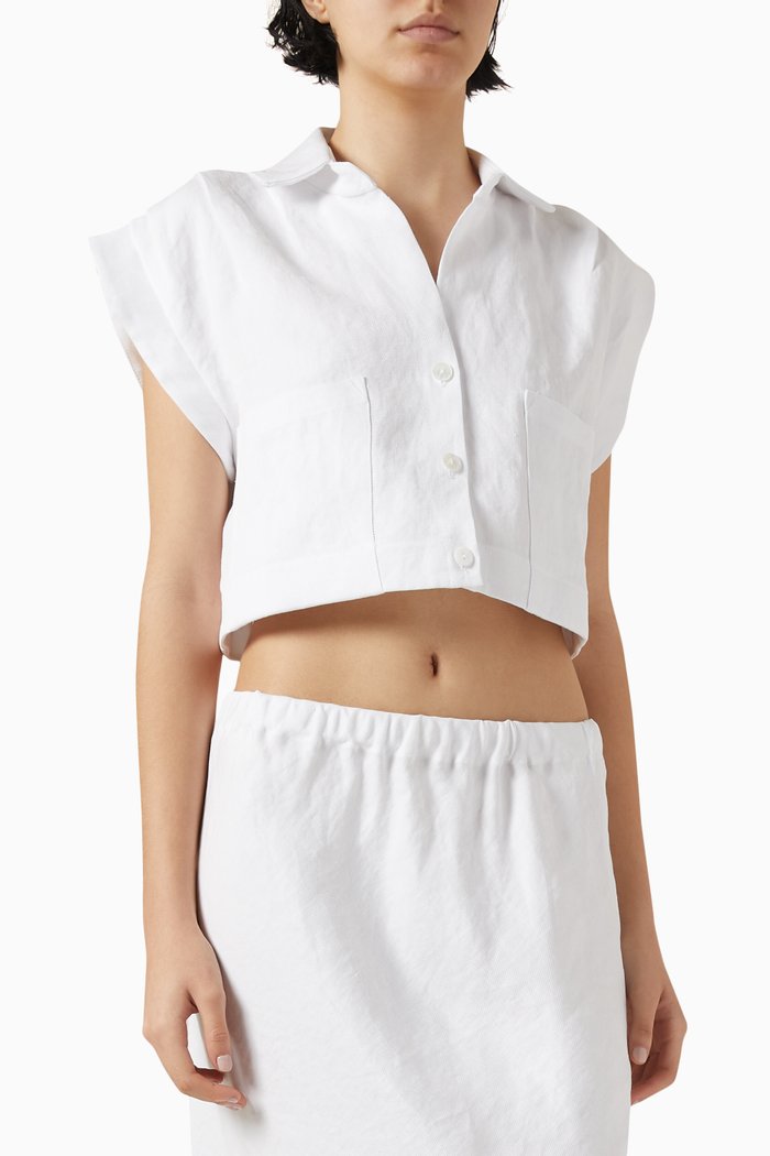

Preen Cropped Top in Hemp, White