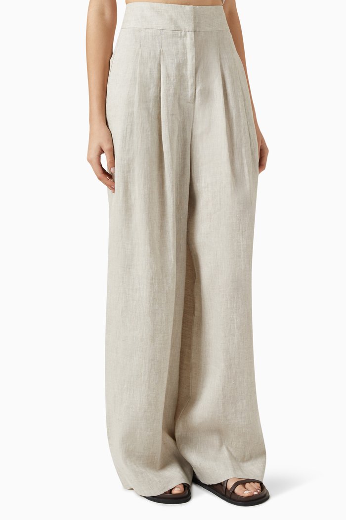 

Logan Wide-leg Pants in Cotton, Neutral