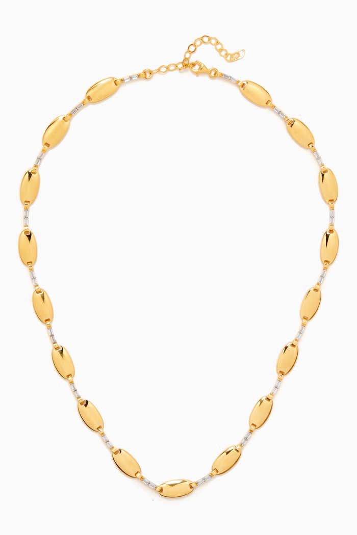 

Choker Necklace in 24kt Gold-plated Sterling Silver, Yellow